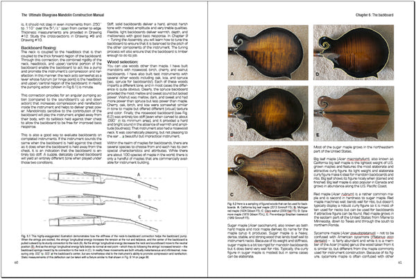 Full size drawings for building a Gibson style f-hole F-5 mandolin designed by Lloyd Loar.