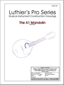 A1 mandolin construction full-size blueprints by Roger Siminoff
