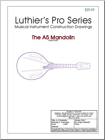 How to build an A5 mandolin drawings designed by Lloyd Loar.